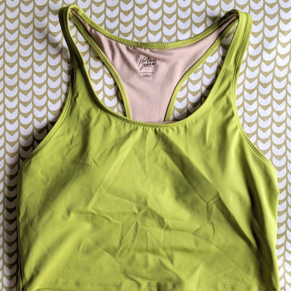 🌵Kortni Jeane Racer Back Top - green tea